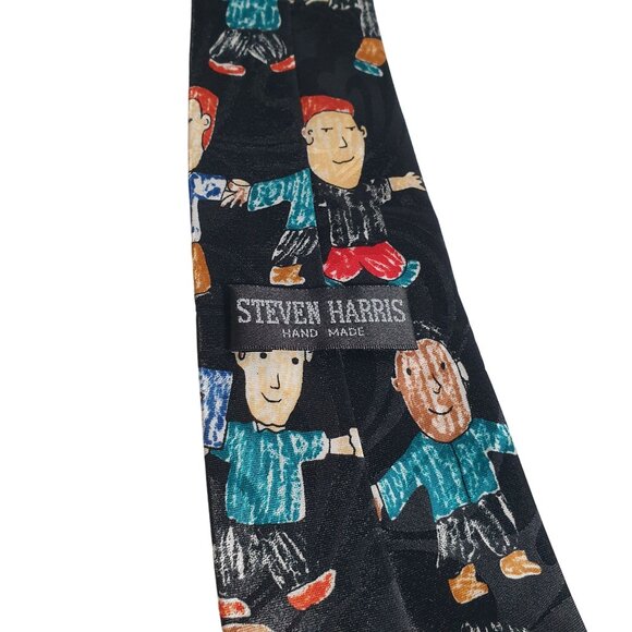Steven Harris Handmade Novelty Tie School Teacher Figures Patriotic Coloring Boo - Picture 4 of 5